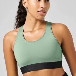 Casall Women's Graphic Sports Bra Dusty Green