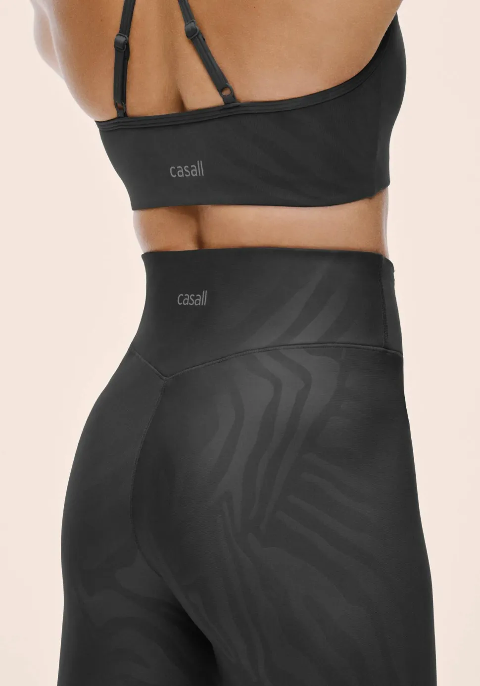 Casall Women's Heat Printed High Waist Tights Zebra Black