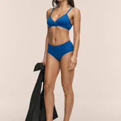 Casall Women's High Waist Bikini Hipster Blue Teel