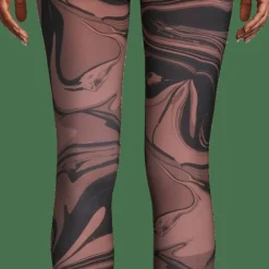 Casall Women's Marbles High Waist Tights Marbles Brown