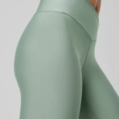 Casall Women's Overlap High Waist Tights Dusty Green