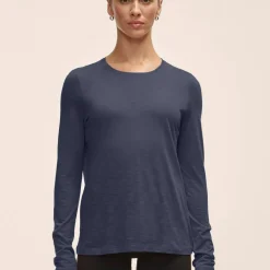 Casall Women's Soft Texture Long Sleeve Core Blue