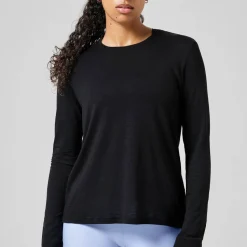 Casall Women's Soft Texture Long Sleeve Black