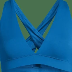 Casall Women's V-Neck Crossback Bikini Top Blue Teel