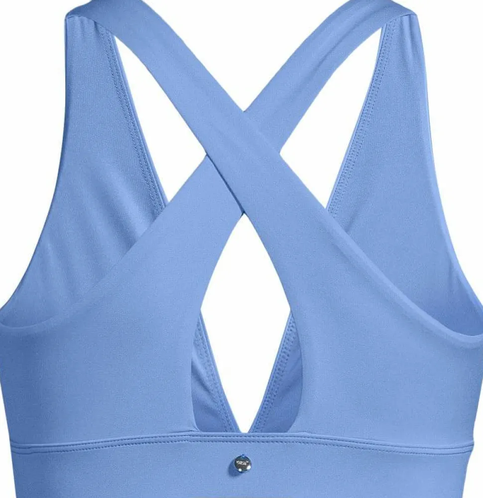 Casall Women's V-Neck Crossback Bikini Top Riviera Blue