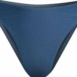 Casall Women's Waffle High Leg Bikini Bottom Deep Ocean