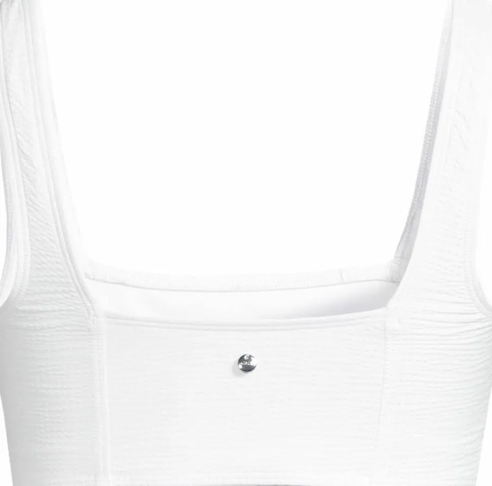 Casall Women's Waffle Square Neck Bikini Top White