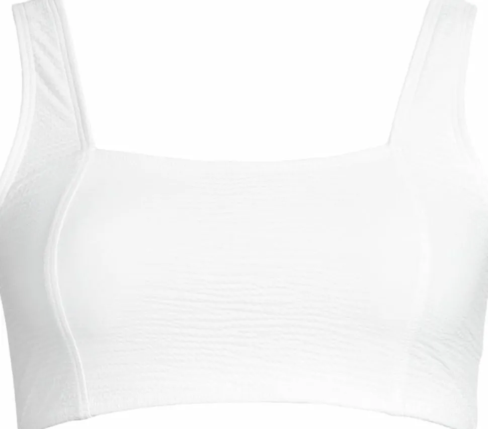 Casall Women's Waffle Square Neck Bikini Top White