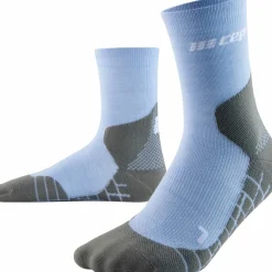 CEP Men's Hiking Light Merino Mid Cut Compression Socks Light Blue