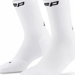 CEP Men's Run Socks Mid Cut 5.0 White