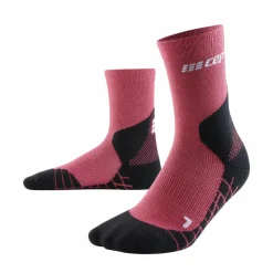 CEP Women's Hiking Light Merino Mid Cut Compression Socks Berry