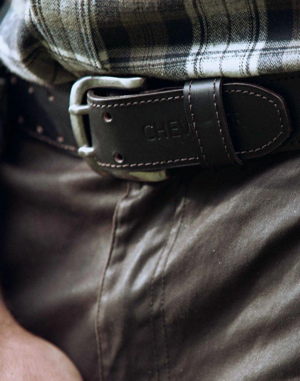 Chevalier Barrow Leather Belt Leather Brown