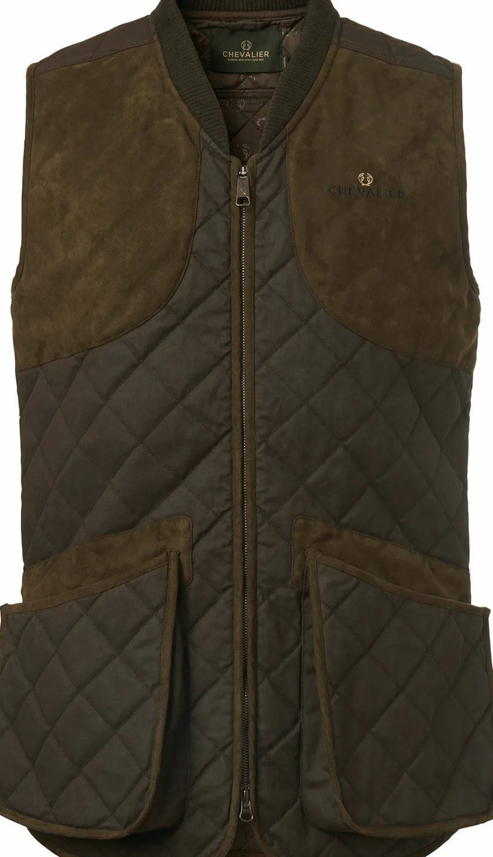 Chevalier Men's Vintage Shooting Vest Leather Brown