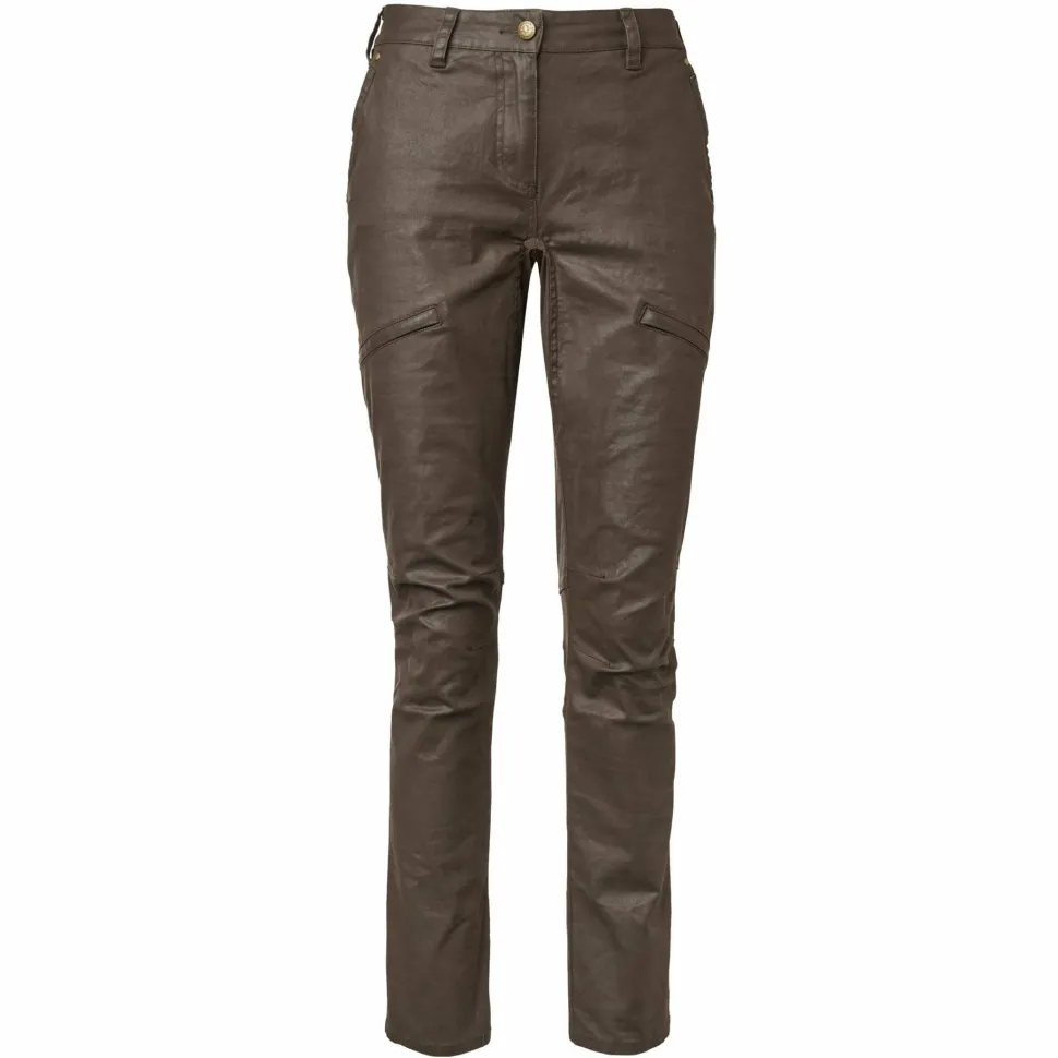 Chevalier Women's Vintage Pants Leather Brown