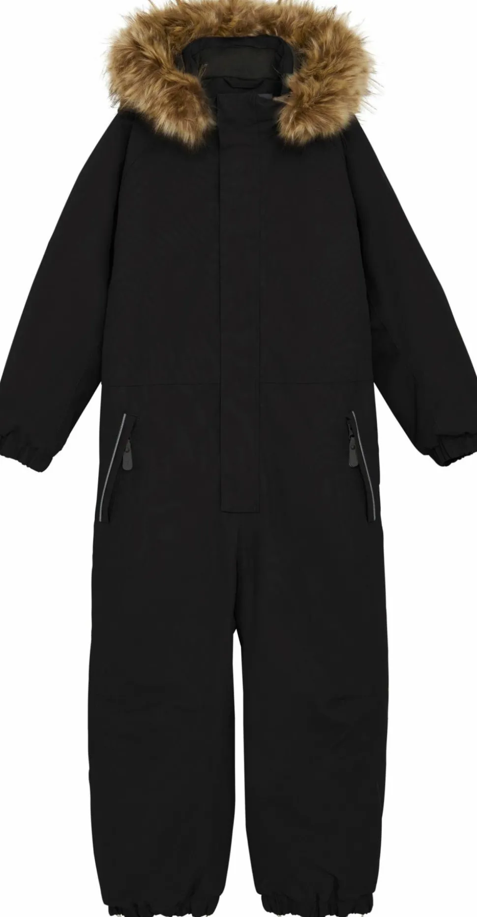 Color Kids Kids' Coverall With Fake Fur Black