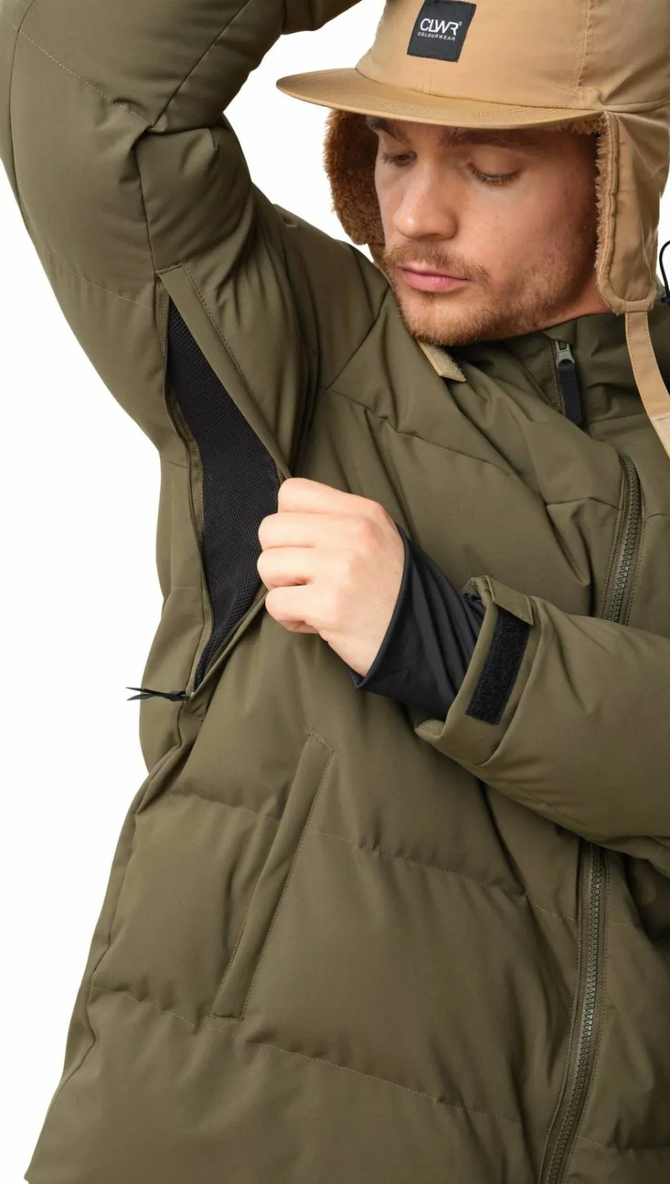 ColourWear Men's Pole Jacket Dark Olive