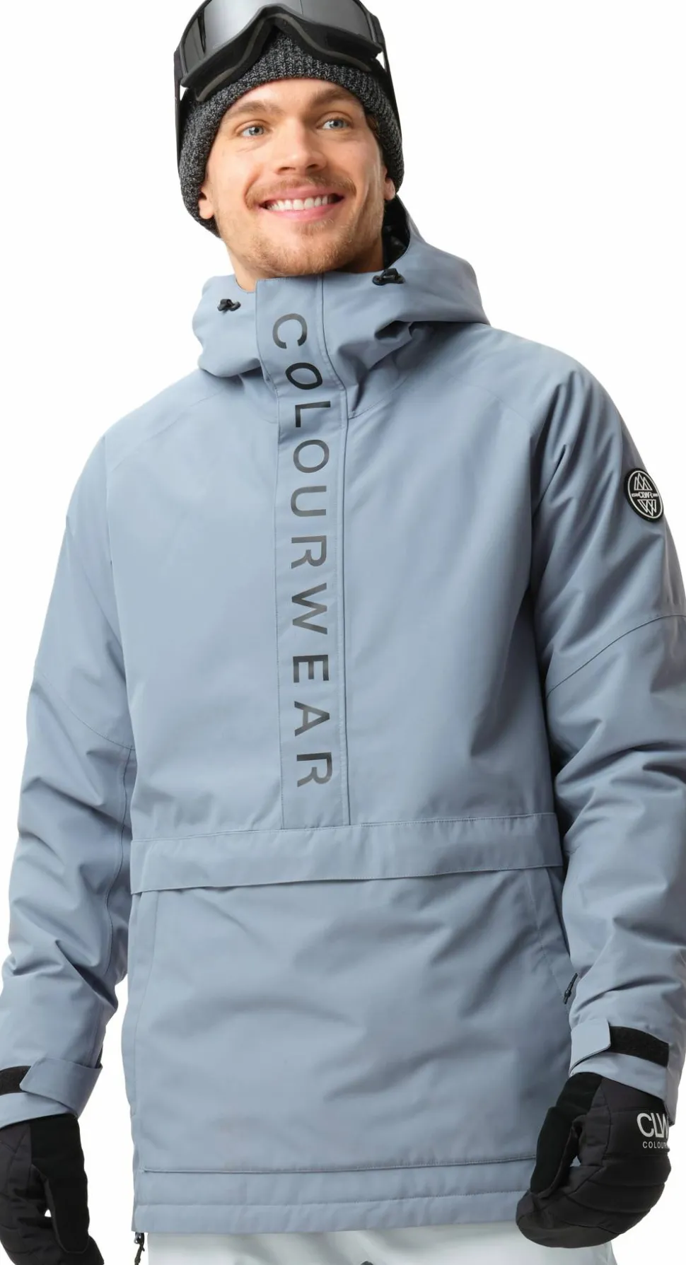 ColourWear Men's Signature Anorak Grey Blue