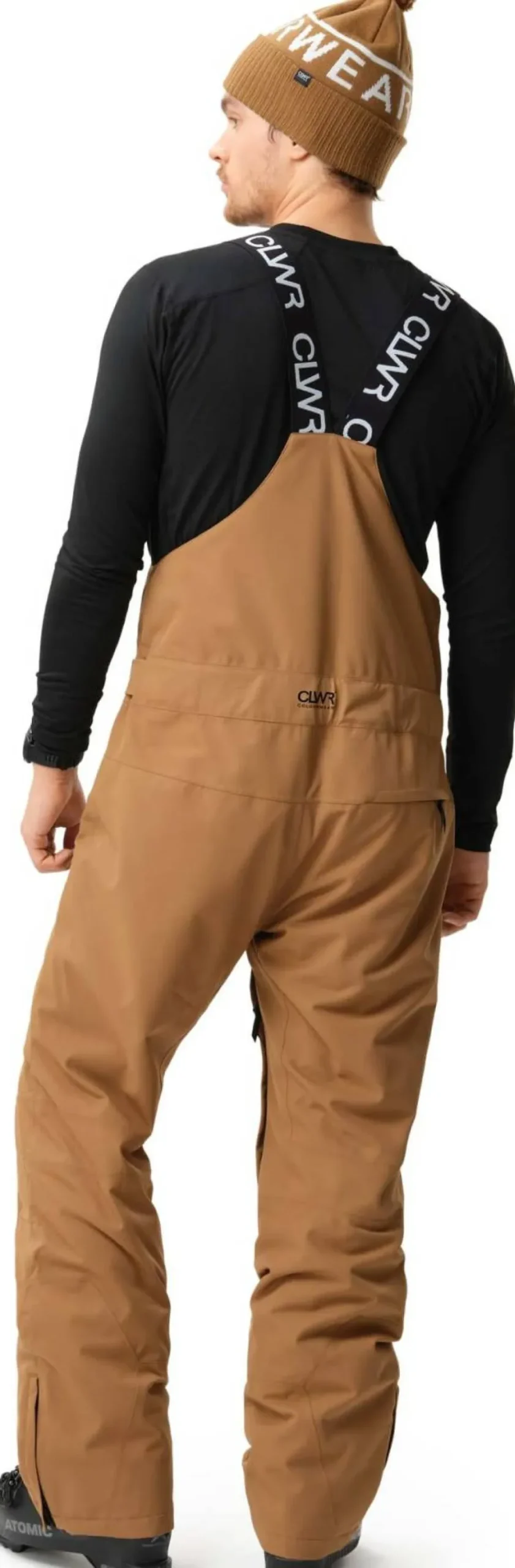 ColourWear Men's Slash Bib Pants Workwear Brown