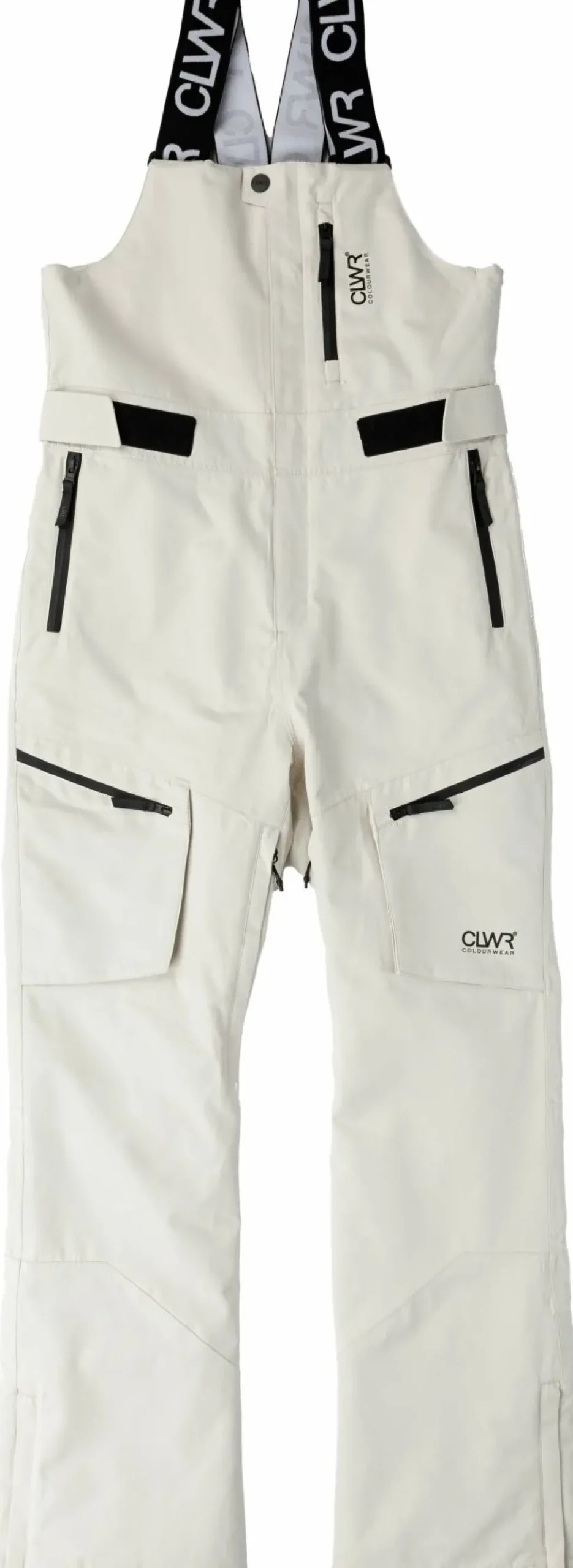 ColourWear Women's Slash Bib Pants Off-White