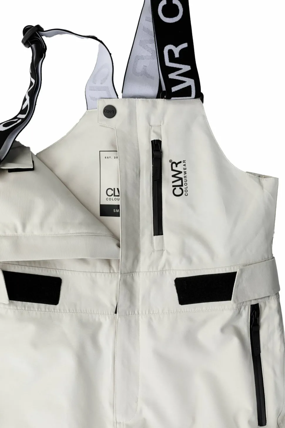 ColourWear Women's Slash Bib Pants Off-White