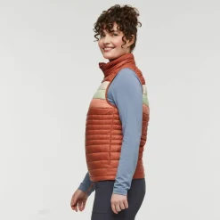 Cotopaxi Women's Fuego Down Vest Faded Brick Stripes