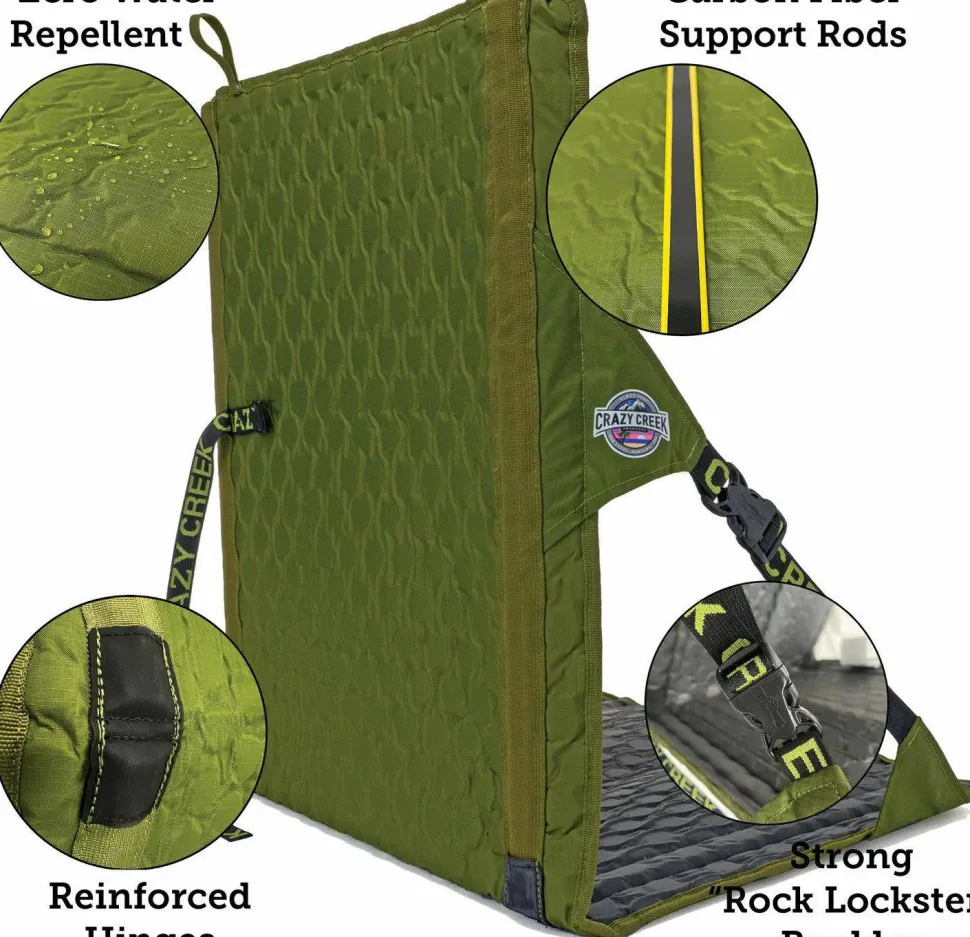 Crazy Creek Hex 2.0 Longback Chair Olive / Slate Grey