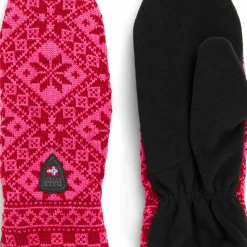 Dale of Norway Unisex Bjorøy Polar Mittens Red Rose/Allium