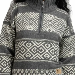 Dale of Norway Women's Rasletind Sweater Dark Charcoal/Offwhite