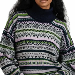 Dale of Norway Women's Utsira Sweater Marine/Pine Green/Light Charcoal