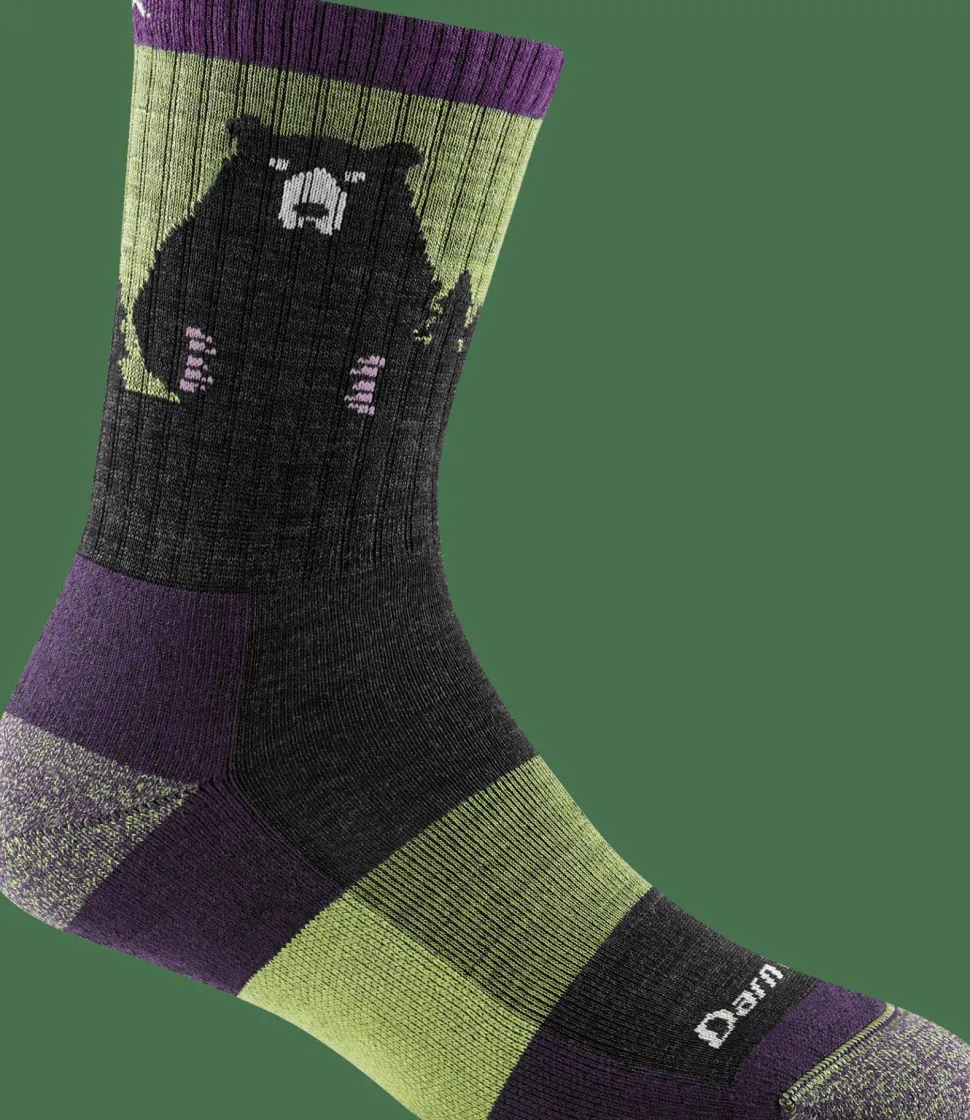 Darn Tough Women's Bear Town Micro Crew Light Cushion Lime