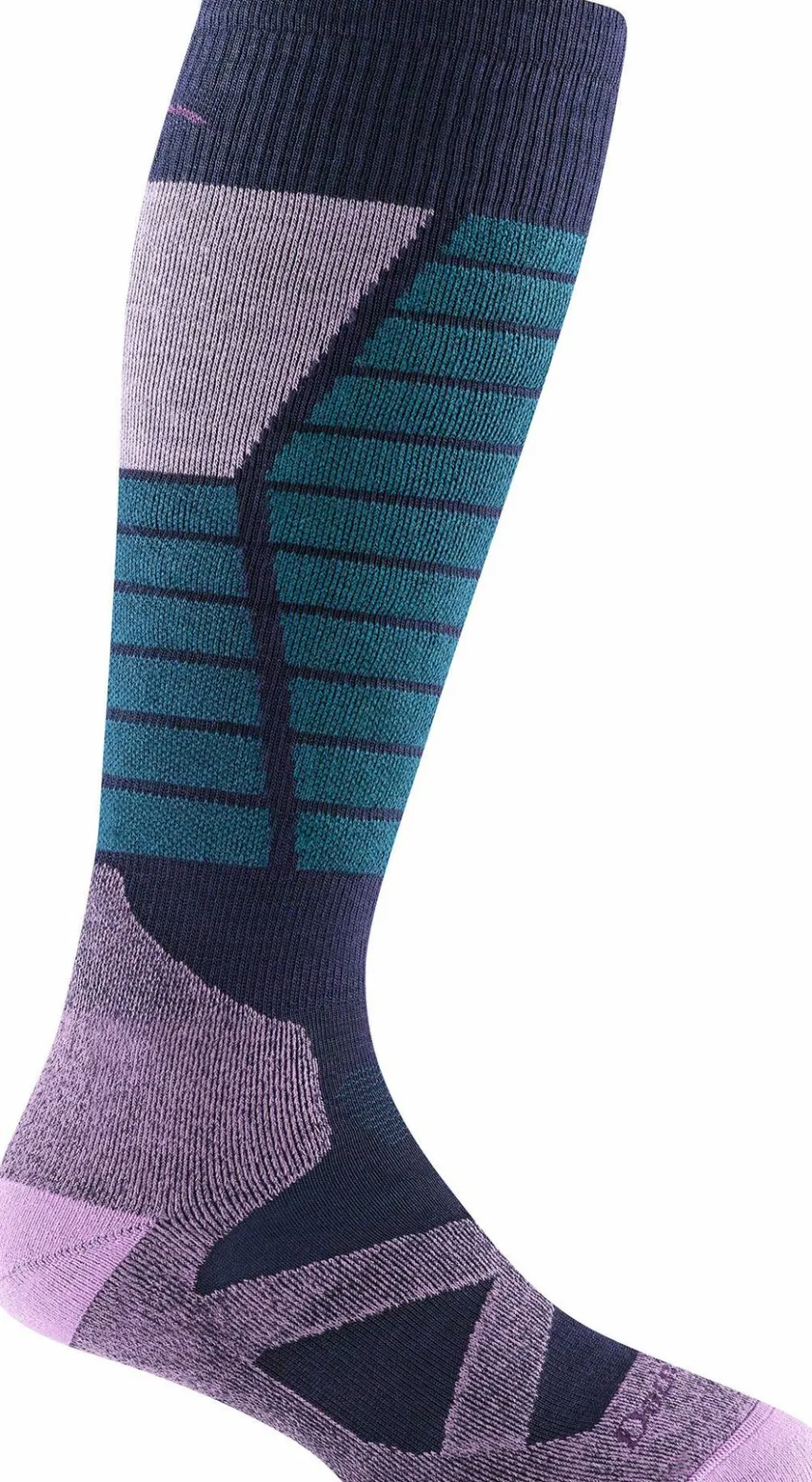 Darn Tough Women's Function X Over-the-Calf Midweight Ski & Snowboard Sock Eclipse
