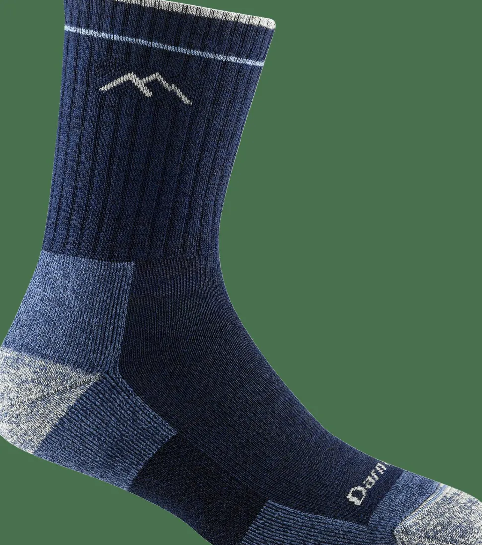 Darn Tough Women's Hiker Micro Crew Midweight Hiking Sock Cushion Eclipse