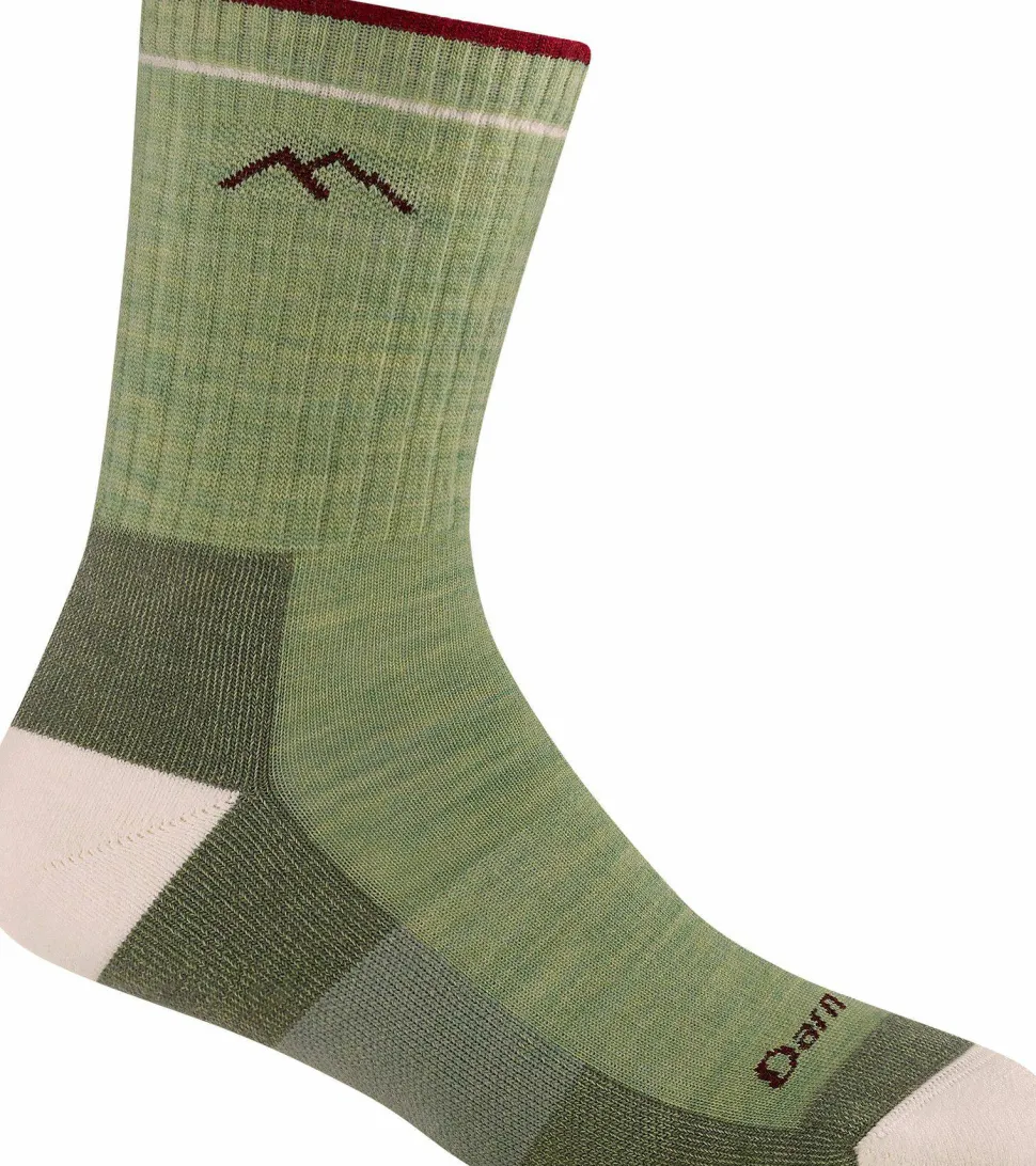 Darn Tough Women's Hiker Micro Crew Midweight Hiking Sock Cushion Mint