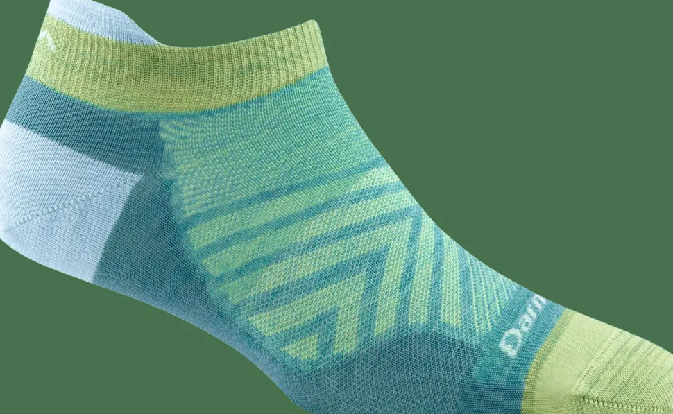 Darn Tough Women's Run No Show Tab Ultra-Lightweight Aqua