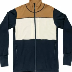 Devold Men's Egga Grid Merino Jacket Wheat/Raw White/Ink