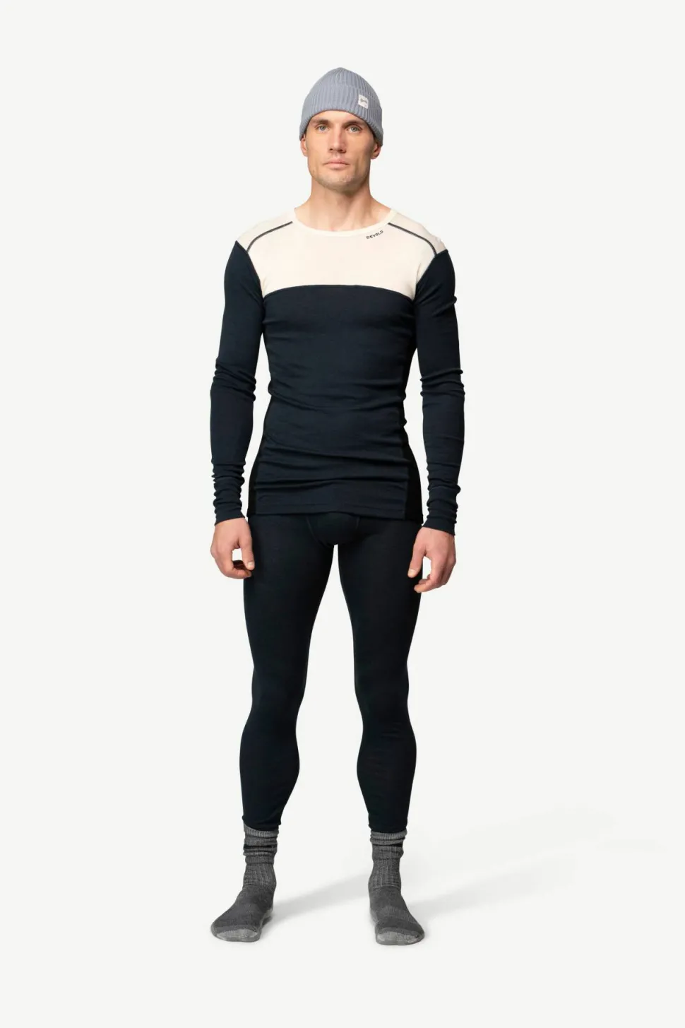 Devold Men's Lauparen Merino 190 Shirt Raw White/ink/black