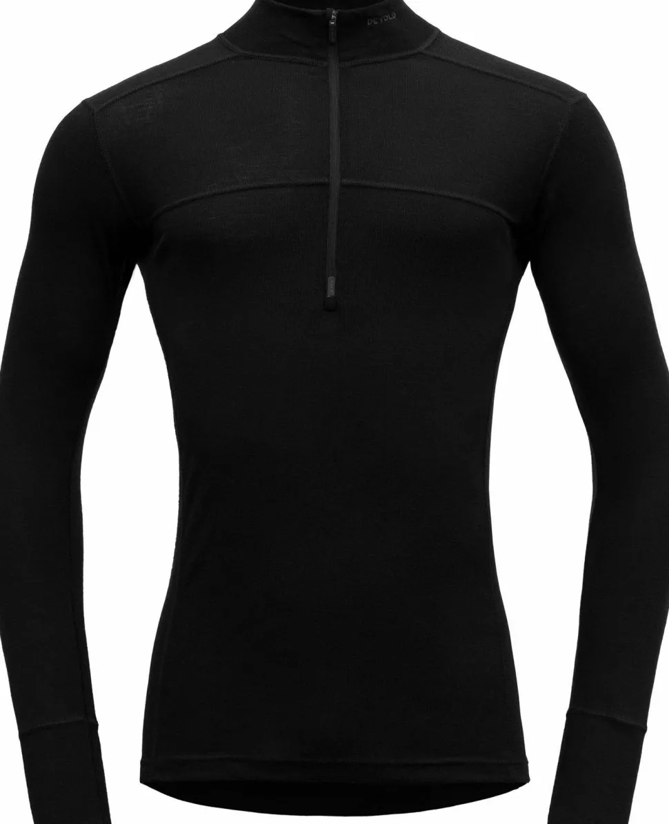 Devold Men's Lauparen Merino 190 Zip Neck Black