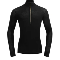 Devold Men's Wool Mesh 190 Zip Neck Caviar