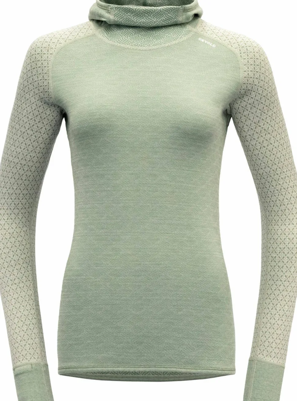 Devold Women's Kvitegga Merino 230 Hoodie Raw White