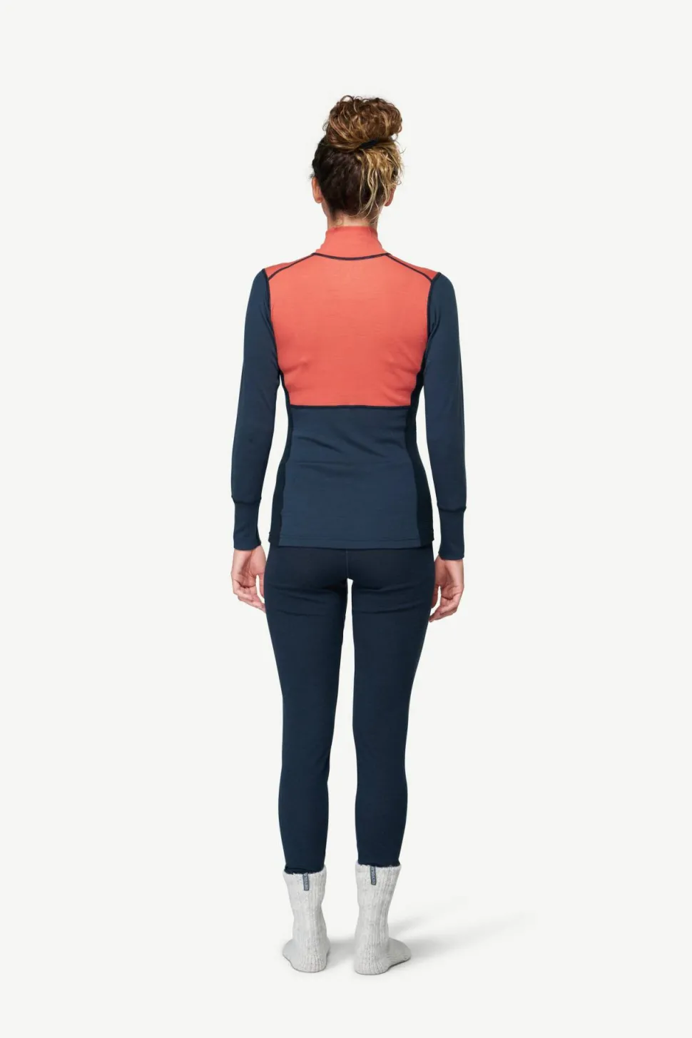Devold Women's Lauparen Merino 190 Zip Neck Coral/Night/Ink
