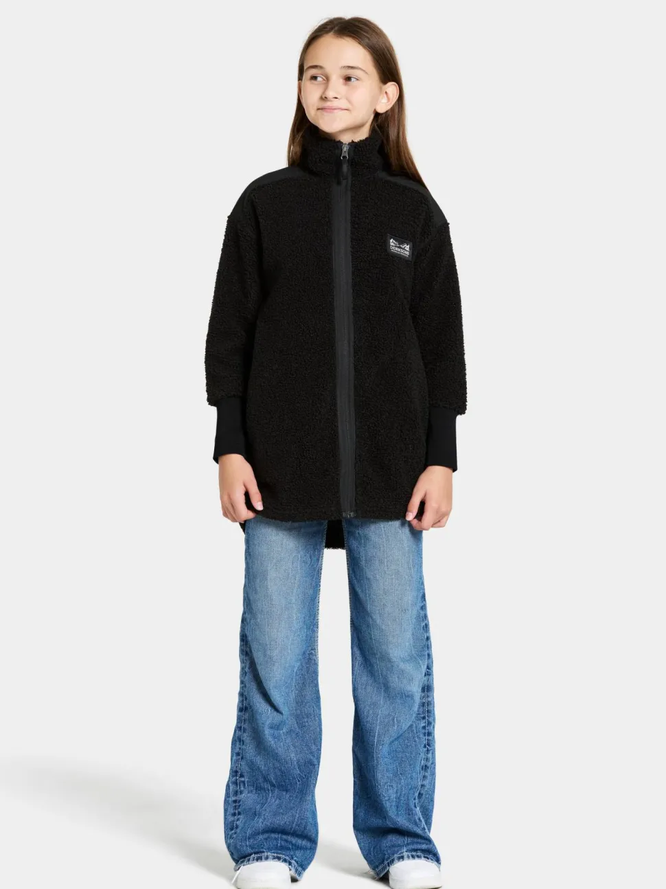 Didriksons Kids' Ampere Full Zip Long Black
