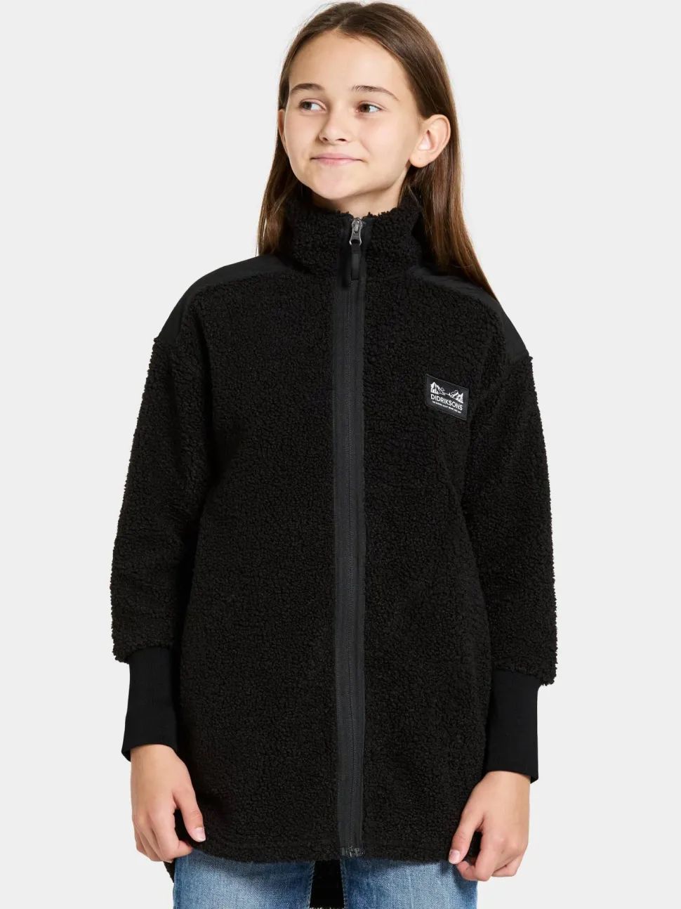 Didriksons Kids' Ampere Full Zip Long Black