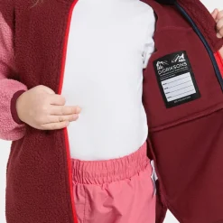 Didriksons Kids' Anten Full Zip Anemon Red