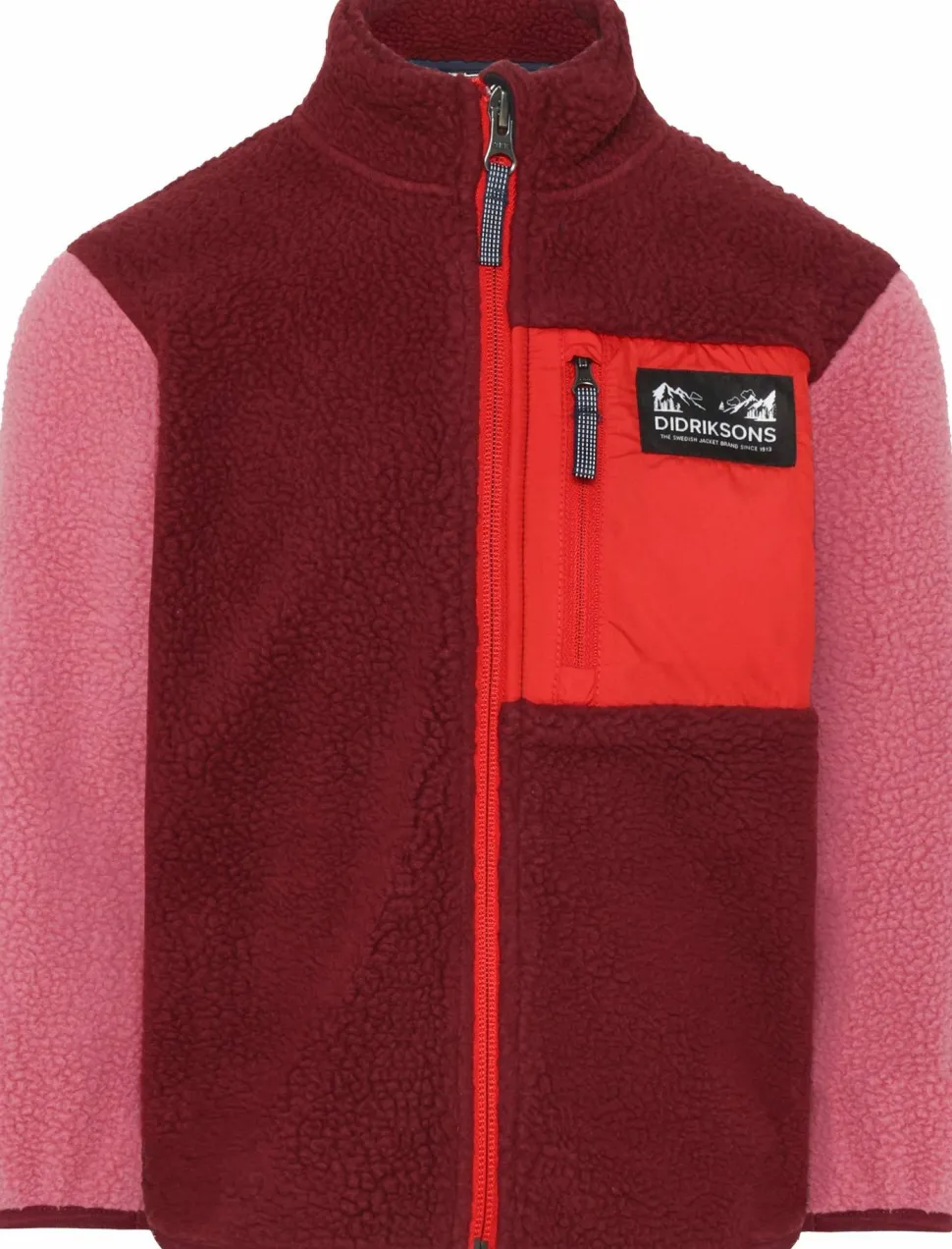Didriksons Kids' Anten Full Zip Anemon Red