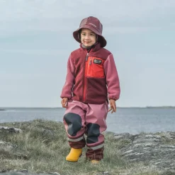 Didriksons Kids' Anten Full Zip Anemon Red