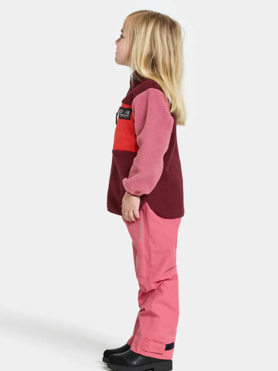Didriksons Kids' Anten Full Zip Anemon Red