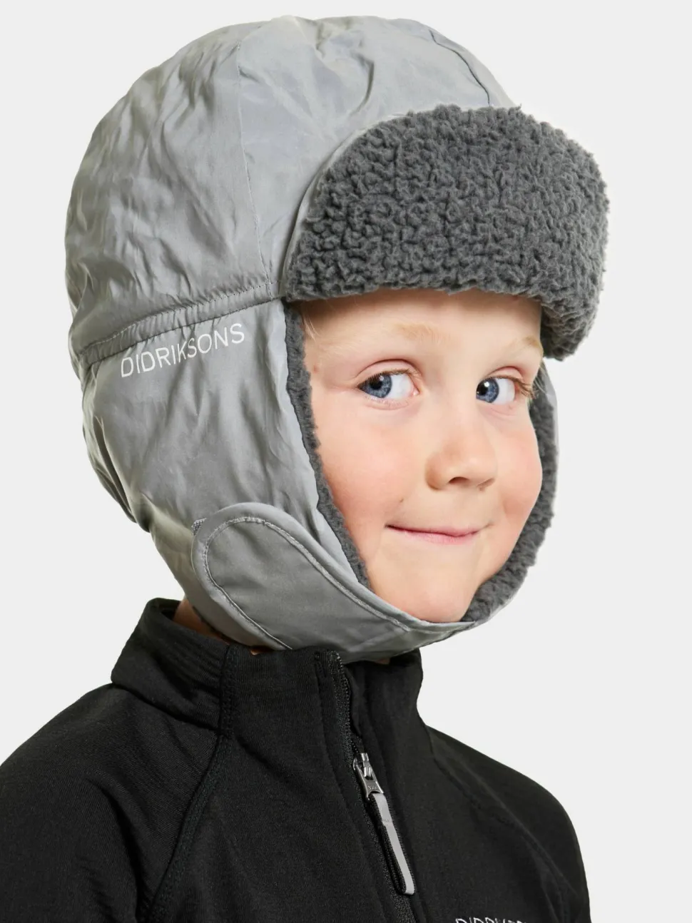 Didriksons Kids' Biggles Reflective Cap Silver