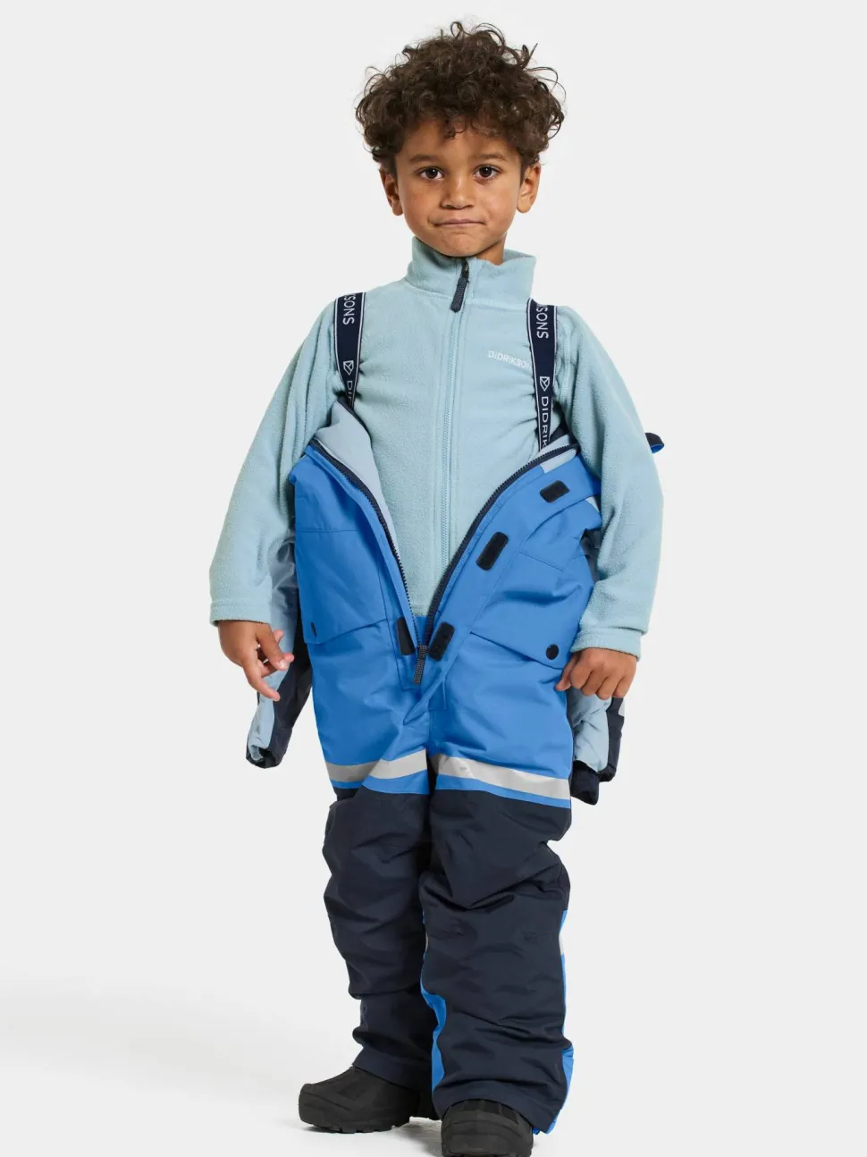 Didriksons Kids' Bjärven Coverall 4 Sapphire Blue