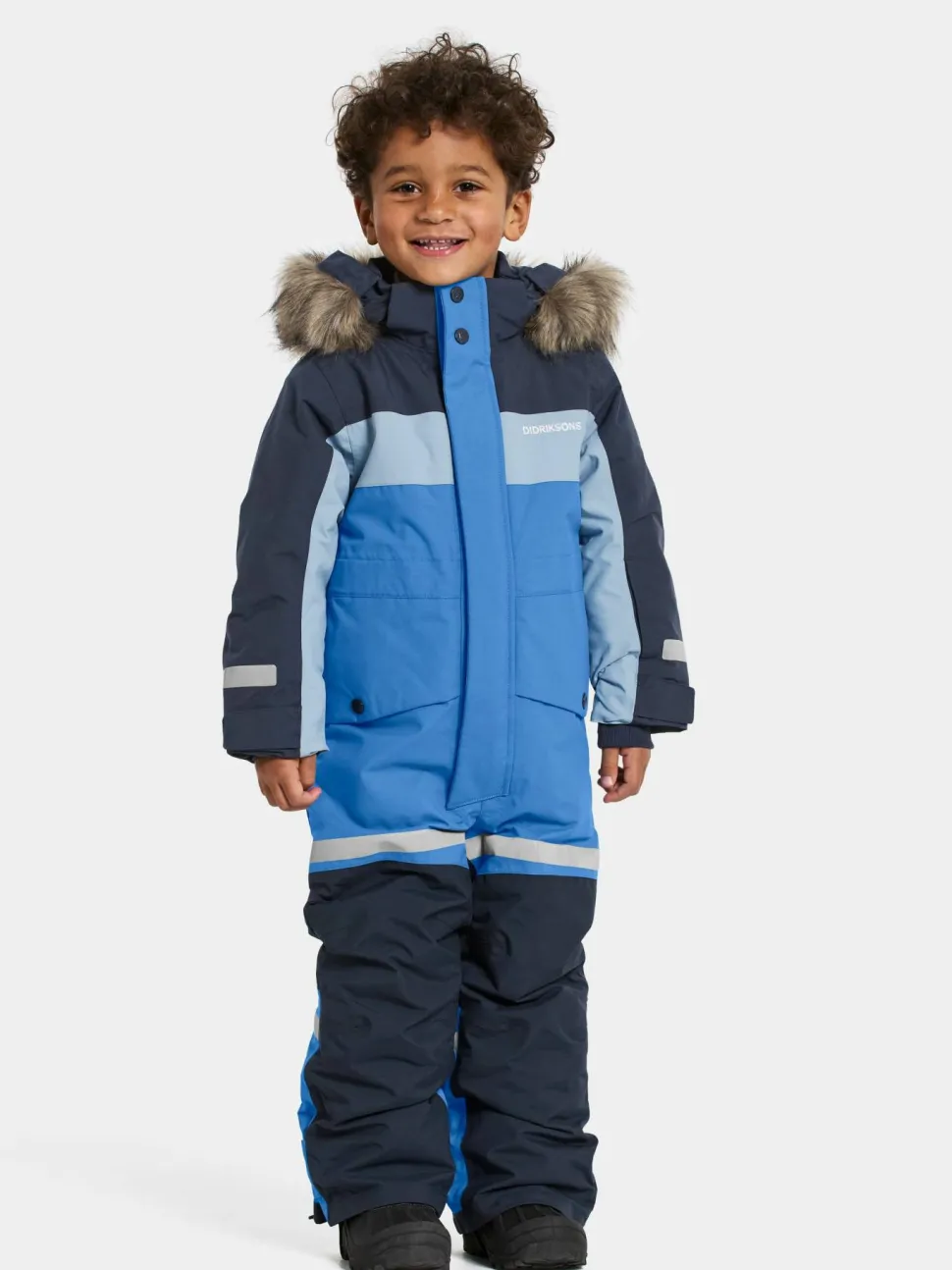 Didriksons Kids' Bjärven Coverall 4 Sapphire Blue