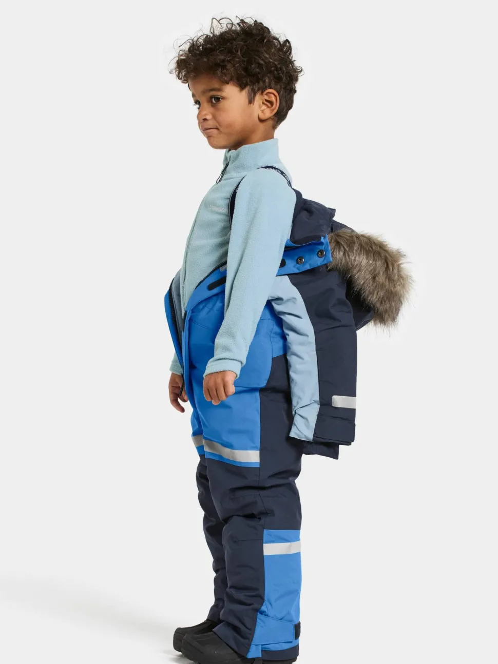 Didriksons Kids' Bjärven Coverall 4 Sapphire Blue
